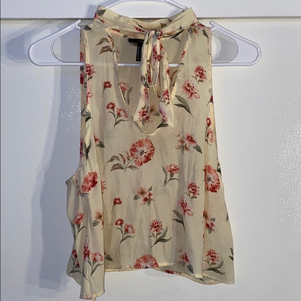 floral blouse sleeveless